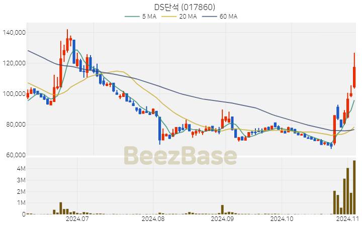 [주가 차트] DS단석 - 017860 (2024.11.05)