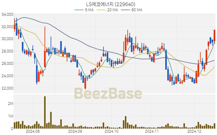 LS에코에너지 주가 분석 및 주식 종목 차트 | 2024.12.16