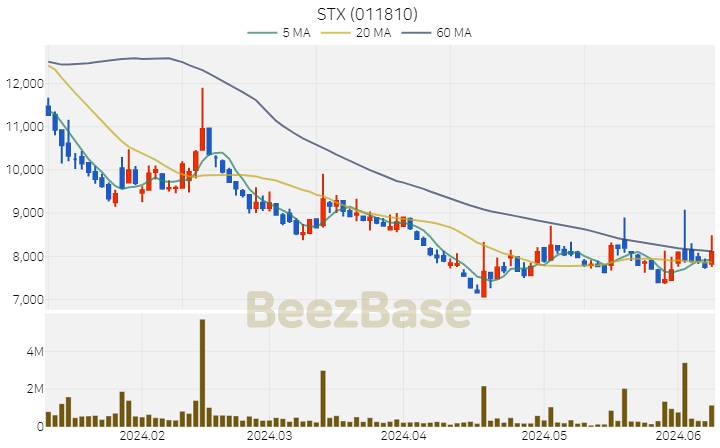 [주가 차트] STX - 011810 (2024.06.11)